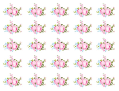 Shabby Cabbage Roses Swags Corners Transfers Decoupage Waterslide ...