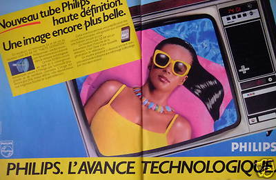 PRESSEWERBUNG 1981 RÖHRE 30 AX MIT KANONEN PHILIPS HIGH DEFINITION -ADVERTISING 