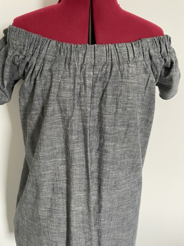 forever 21 off shoulder denim look dress size M - Picture 5 of 6