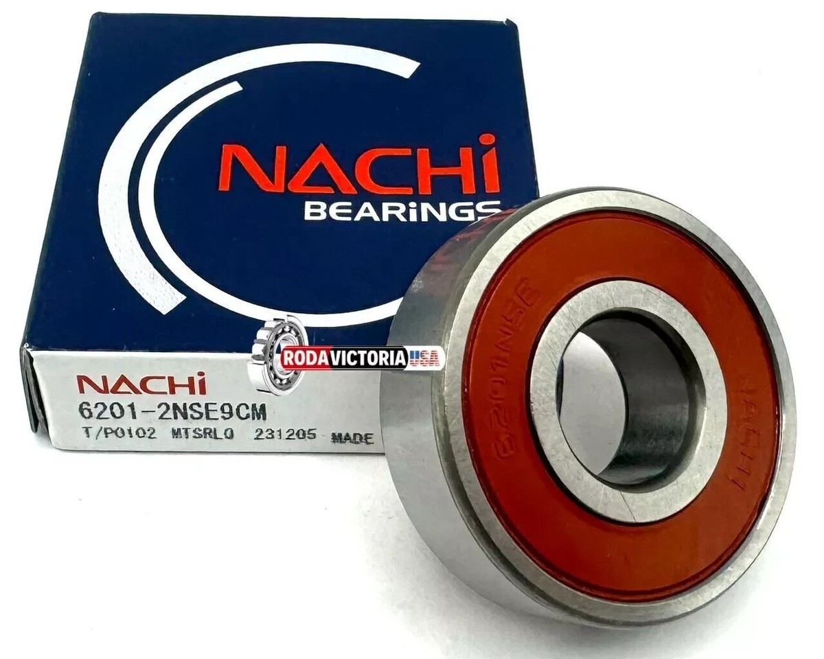 NACHI 6201 2NSE9 DEEP GROOVE BALL BEARING, RUBBER SEALED 12x32x10