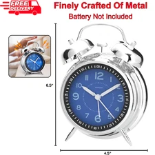 Super Extremely Extra Loud Alarm Clock for Very Heavy Sleeper, Retro 4 inches