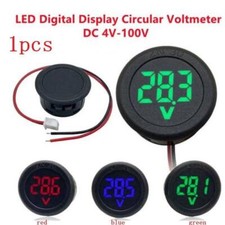 DC 4-100V LED Digital anzeige Rund Voltmeter Digital Auto Spannungs strom 1Stück