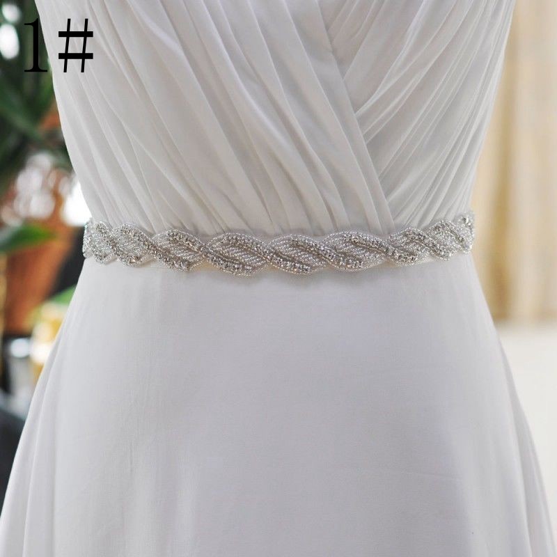 Vestido de Novia de Cristal de Estrás Faja Cinturón Boda Fiesta Baile de graduación Faja con Cinta