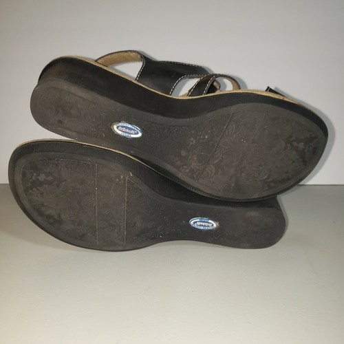 Sandalias negras con tiras de cuña Dr. Scholl's talla 8,5 - Imagen 8 de 9