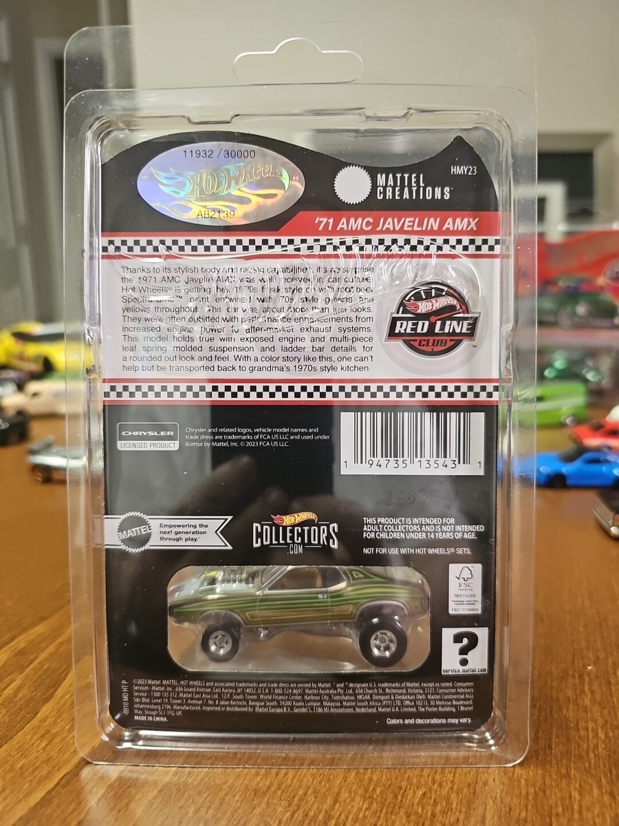 HOT WHEELS RLC 2024 #11,932 of 30,000 '71 AMC JAVELIN AMX | eBay