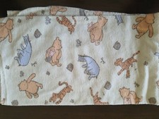 Classic Pooh DISNEY green blue Receiving blanket honey bee tigger Eeyore Flaws
