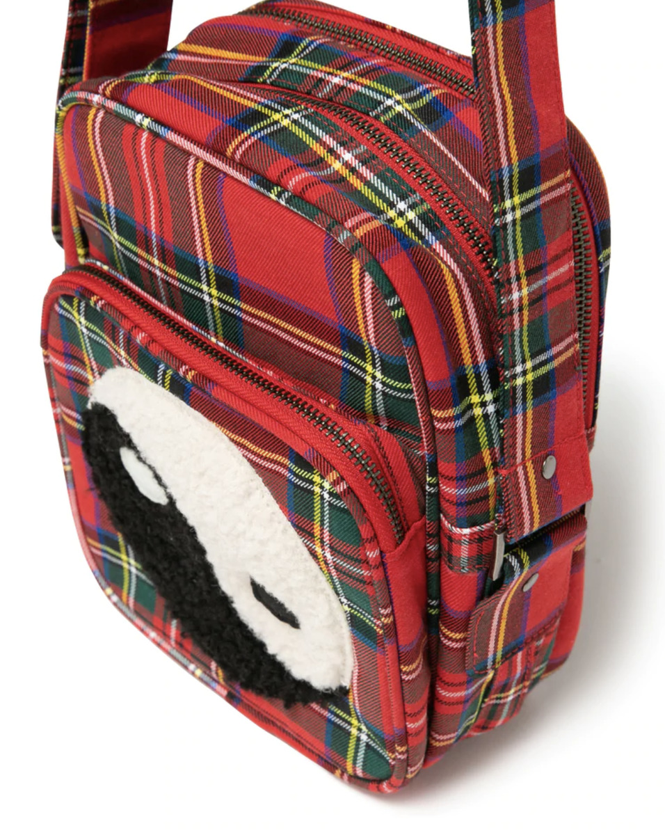 Cactus Plant Flea Market CHECK ADVENTURE BAG CPFM Red Plaid Yin Yang Tartan