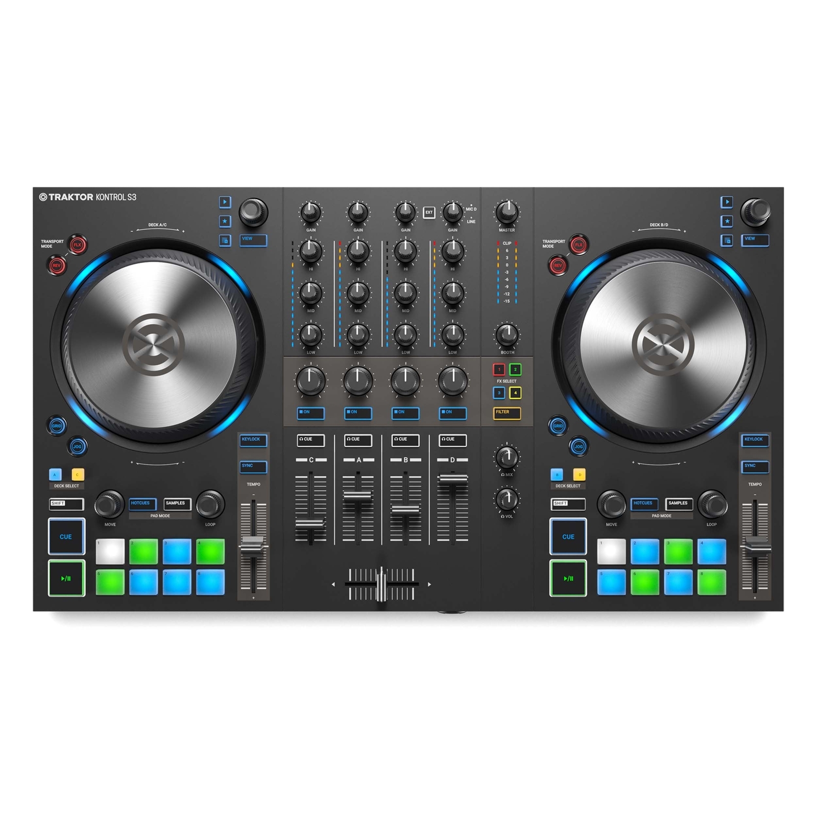 4-канальный DJ-контроллер Native Instruments Traktor Kontrol S3 76190₽