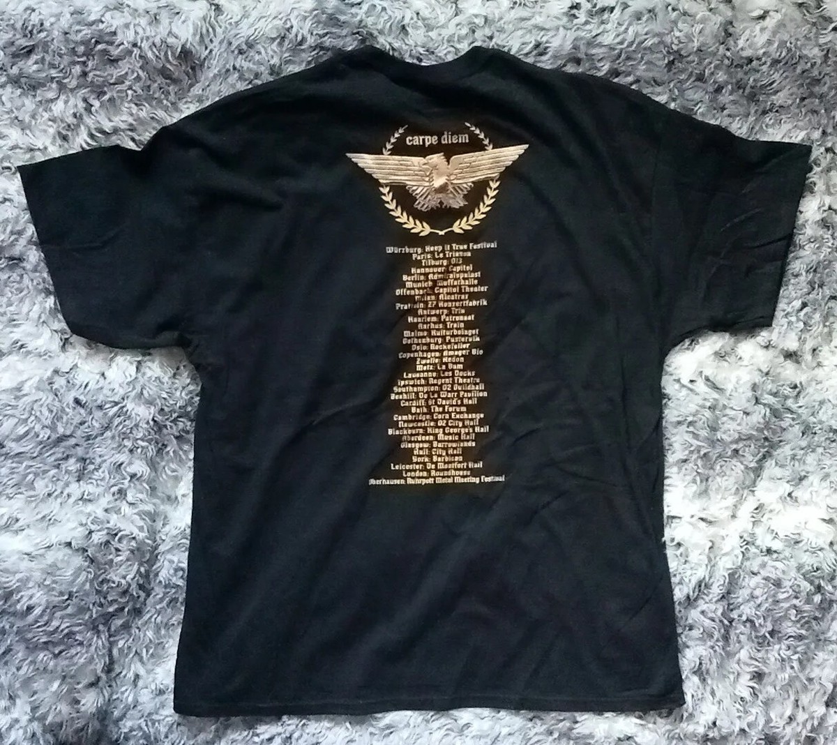 SAXON Carpe Diem Tour 2022 OFFICIAL T-SHIRT Fastway HEAVY METAL