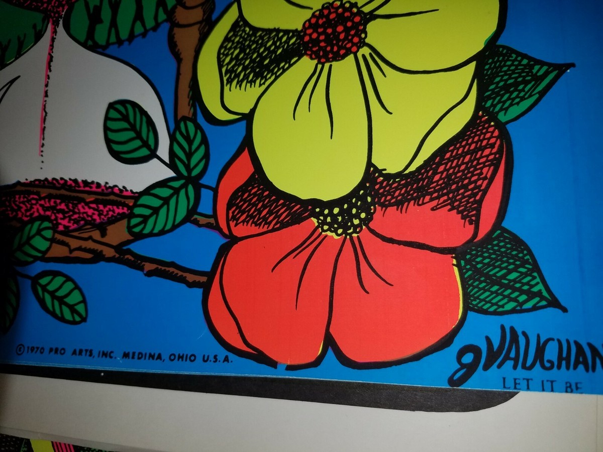 LET IT BE VINTAGE 1970 HEADSHOP BLACKLIGHT PRO ARTS INC