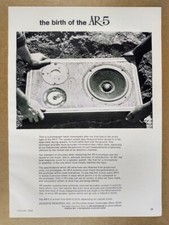 Acoustic Research AR-5 1969 altoparlante prototipo foto stampa d'epoca pubblicità