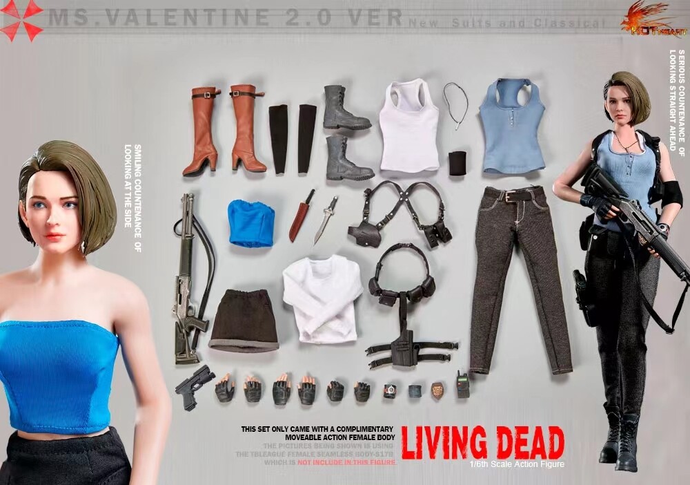 Hot Heart Ms.valentine Jill 2.0 1/6 Clothing Accessories