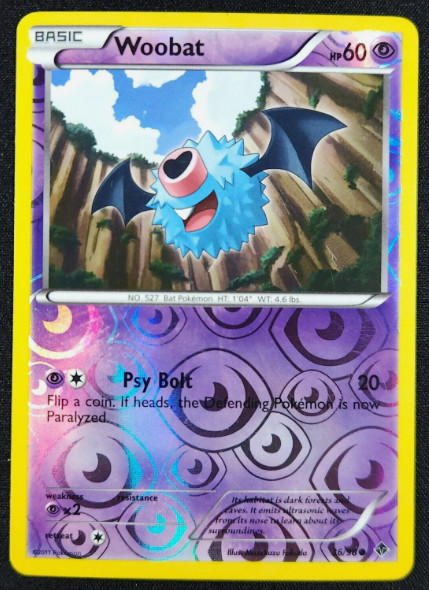Pokemon - Woobat - 36/98 - Emerging Powers - Reverse Holo - NM/M