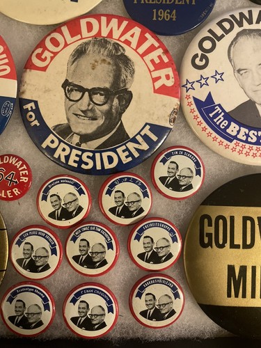 Barry Goldwater presidential campaign jugate pinback buttons 47 - Picture 6 of 8