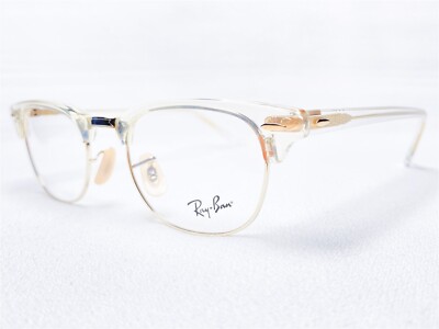 NEW Ray Ban Clubmaster RB5154 5762 Transparent/Gold Eyeglasses