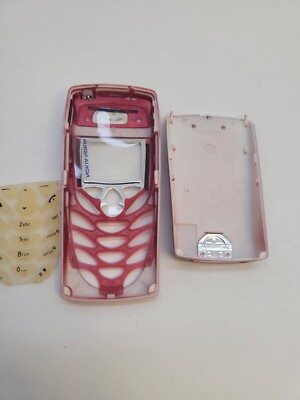 New Nokia original 8310 red/rose cover, front and rear with keypad