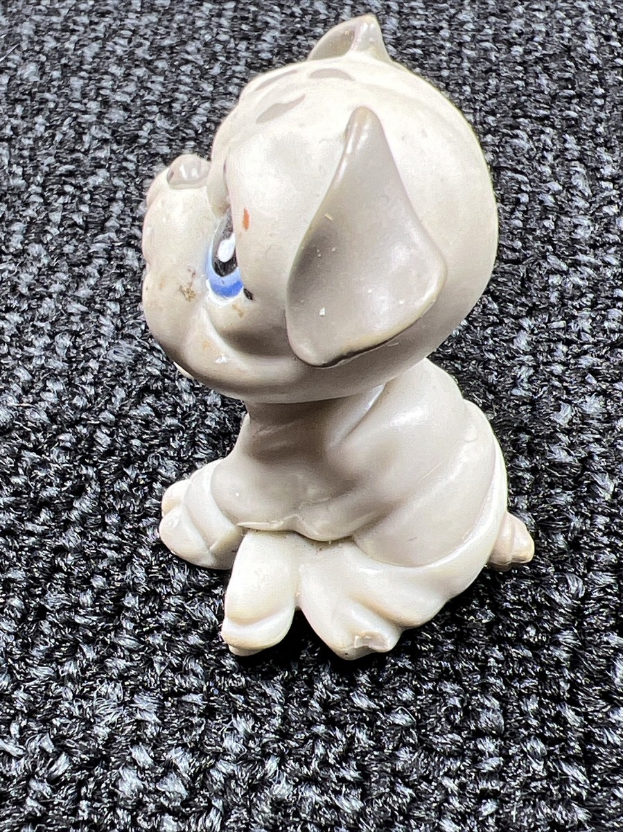 Littlest Pet Shop LPS Gray Bulldog 508 Blue Teardrop Eyes Raindrop