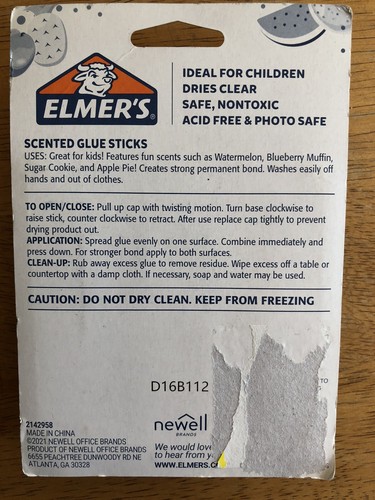 16 Total Elmer’s Scented Clear Glue Sticks Safe and Nontoxic Assorted Scents - Picture 4 of 4