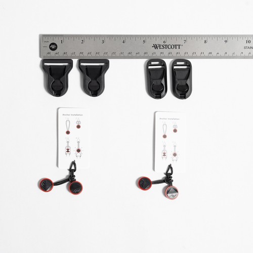 4x Peak Design Anchors & 4x camera strap mounts for 1.25/0.75" wide strap - Picture 2 of 9