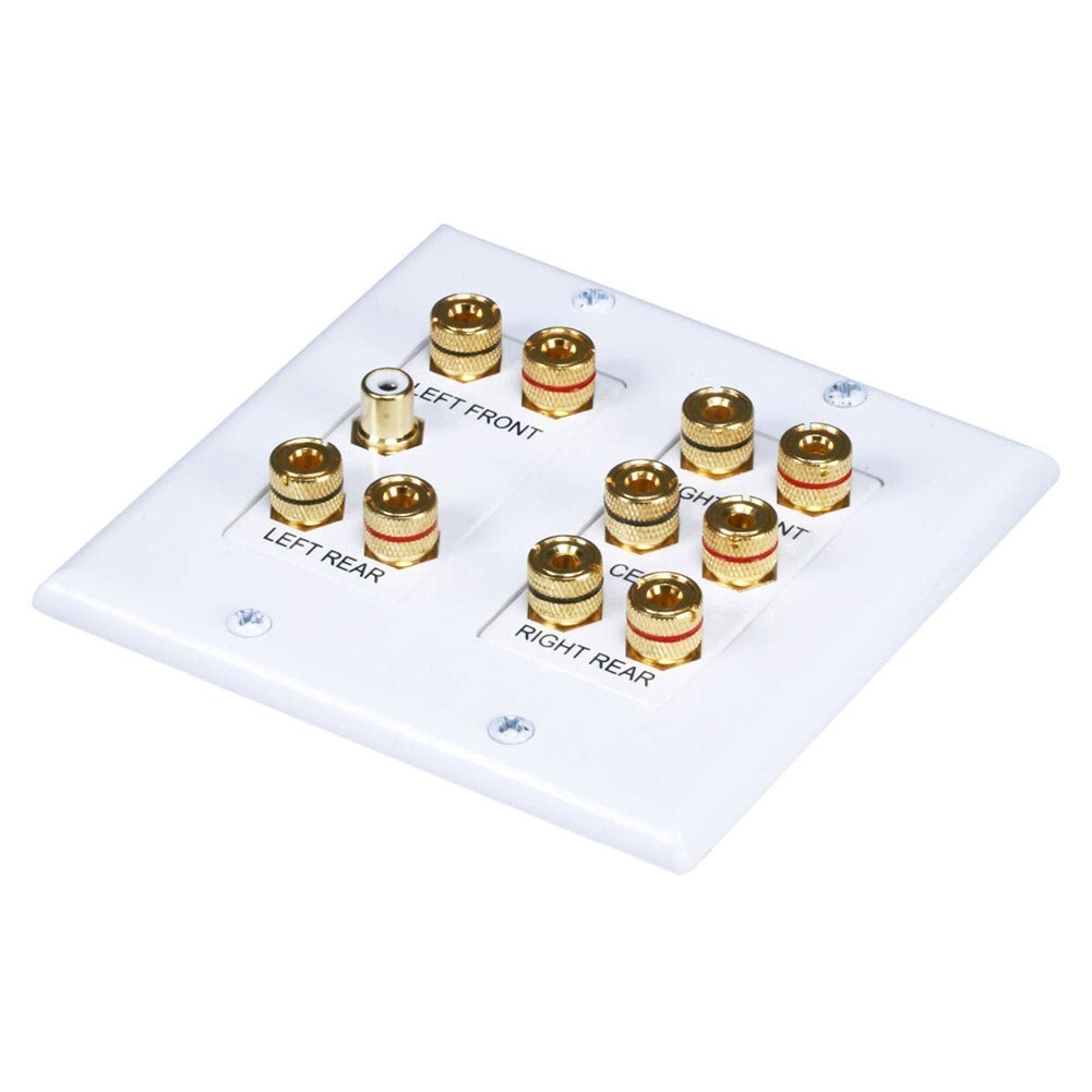 Home Theater Speaker Banana Plug Binding Post Wall Plate