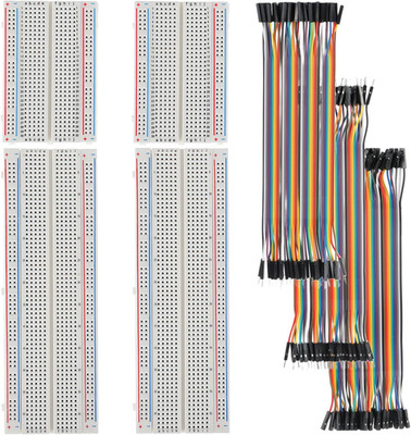 Breadboard and Jumper Wires Kit Include 830 Tie Points Breadboard 400 Tie Points