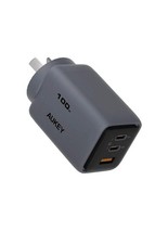 Aukey Comet 100W PD Fast Wall Charger GaN USB-C with 100W 1.8m USB-C to C Cable