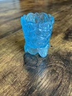 Fenton Blue Daisy and Button Toothpick Holder