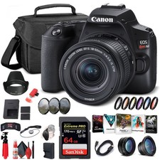 Canon EOS Rebel SL3 DSLR Camera W/ 18-55mm Lens Black 3453C002 Graphic