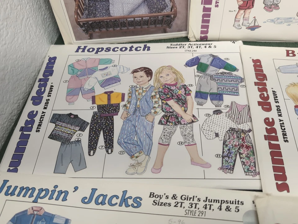 16 Vintage Sunrise Designs Patterns Lot Toddler Child Capes Bag UNCUT - Image 4 of 4