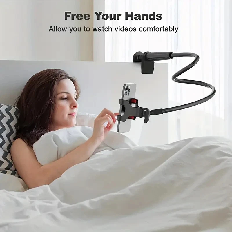 Supporto Flessibile A Collo D'oca Per Telefono E Webcam – Con Clip E Vite 1/4 Di Pollice – Per Scrivania, Letto, Streaming E Videochiamate