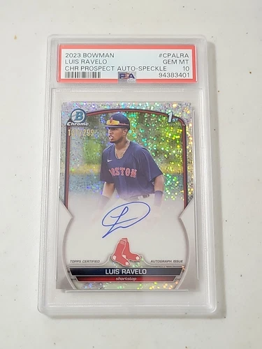 2023 Bowman Luis Ravelo 1st Bowman Chrome Speckle Auto  #121/299 PSA Gem Mint 10