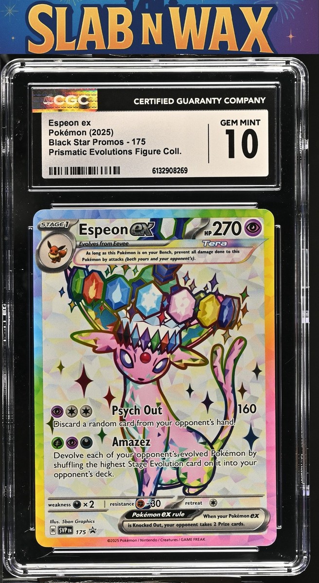 Pokémon tcg 2025 Black Star Promos Espeon ex #175 CGC 10 | eBay