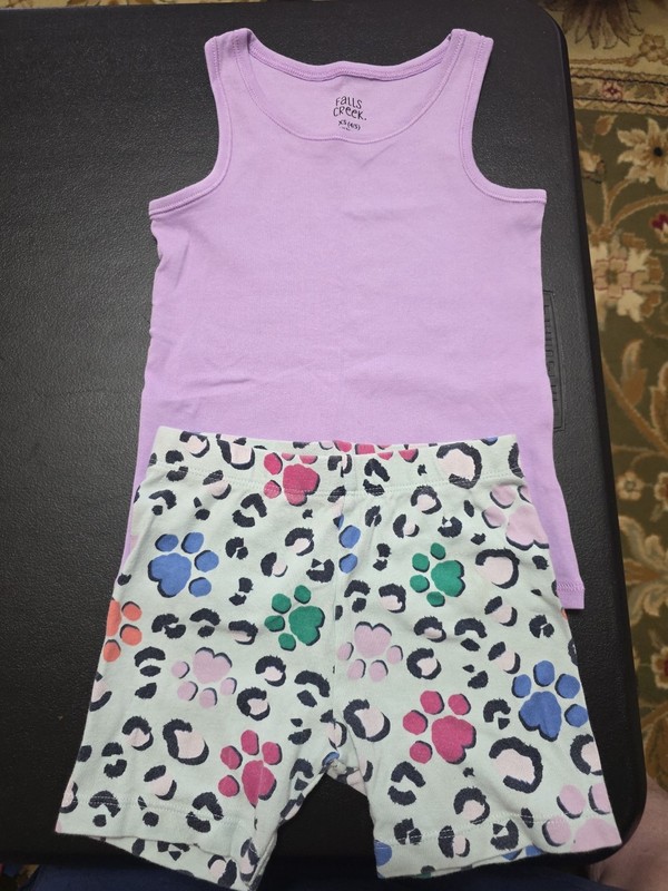 Girls Sz 4-5 Tank Top And Short Outfit