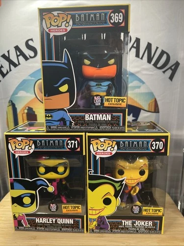 Funko Batman Animated Series Black-Light Hot Topic Exclusive Pop! Vinyl Set