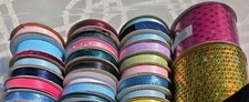 Lot of 42 Mixed Sizes Colors Ribbon Boutique Craft Ribbons