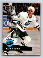 1991-92 Pro Set - Rob Brown #606 Hartford Whalers Hockey Card