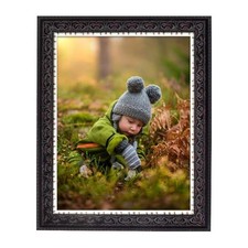 8.5x11 Photo Frame - Ornate 8.5x11 1 Pack Black With Silver  Burgundy