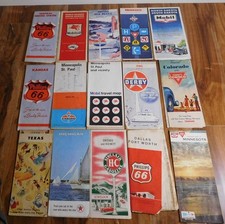 15 Vintage Road Foldable State & City Maps Si...