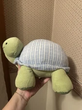 CoCaLo Turtle Plush Green with Blue Stripes Stuffed Animal