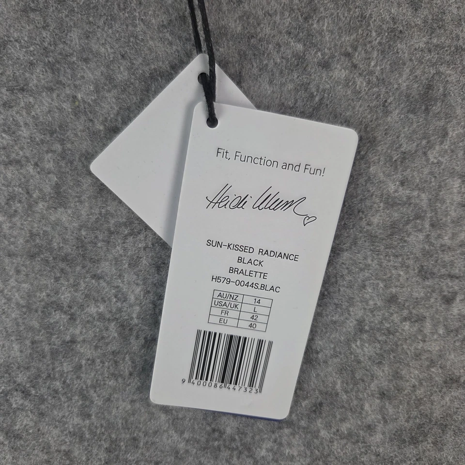 Heidi Klum Top Swimwear Womens 14 Large Black Bralette Sun Kissed NEW 13376 - Bild 4 von 4