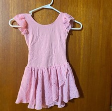 Arshiner Dance Girls Pink Leotard Dress, Size 6/7