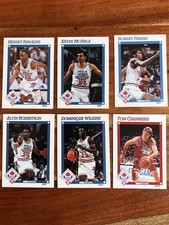 1991-92 NBA Hoops CARDS - 252, 255, 256, 258, 259, 260 Lot All Star