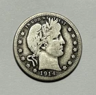 1914 S BARBER QUARTER VG