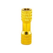 [12PCS] 20mm M3 Knurled Aluminum Standoff, Wide Head Column 20mm, Golden