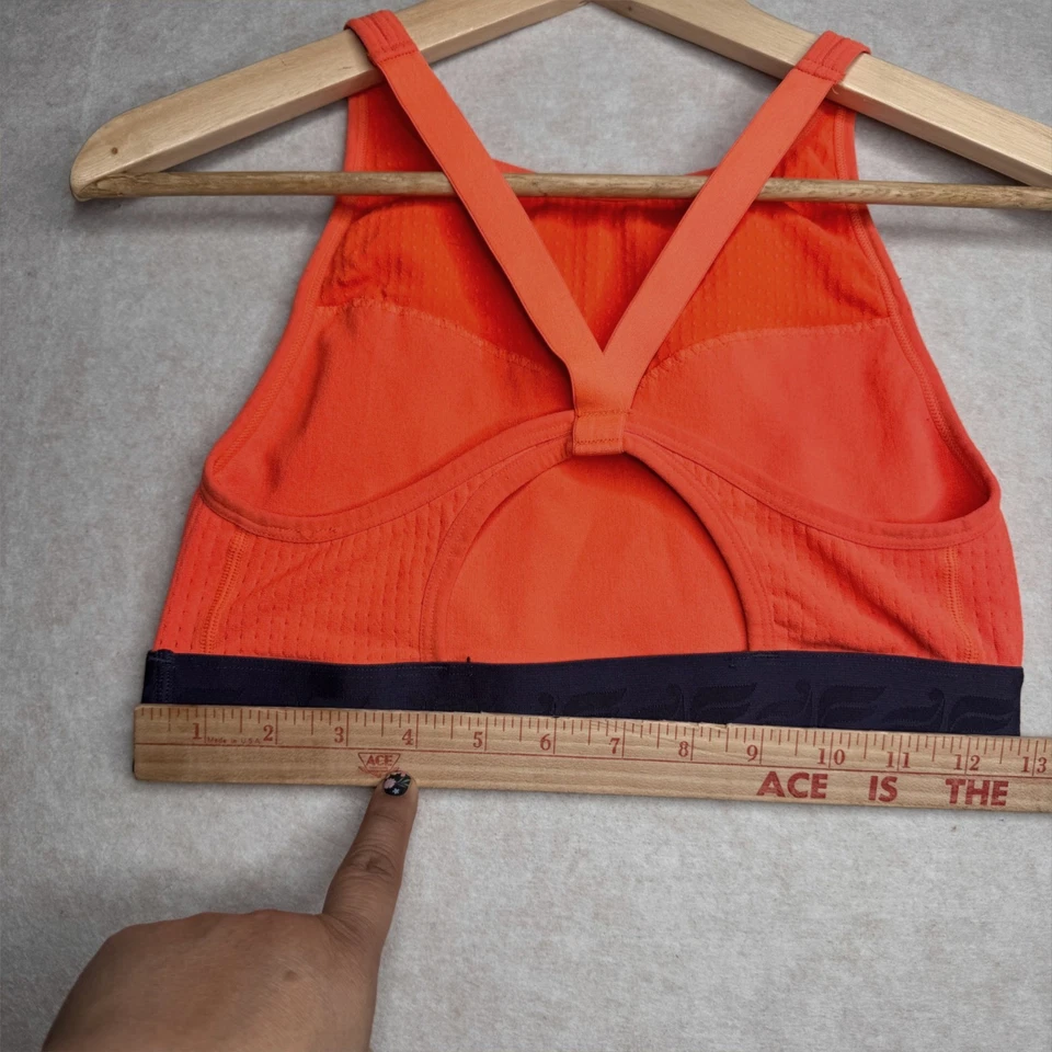 Fabletics спортивный бюстгальтер ребристый оранжевый фитнес Activewear тренировки верхний без размера ярлык - Изображение 3 из 3