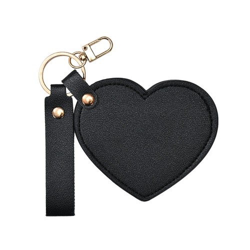 Portable Heart Shaped Key Chain PU Leather Bag Hanging Pendant Gifts - Picture 13 of 21