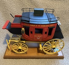 2015 Signed Oscar Cortes Wells Fargo Stagecoach wooden model made in the USA