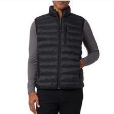 32 Degrees Heat Vest Mens 2XL Black Puffer Quilted Lightweight Full Zip Warm