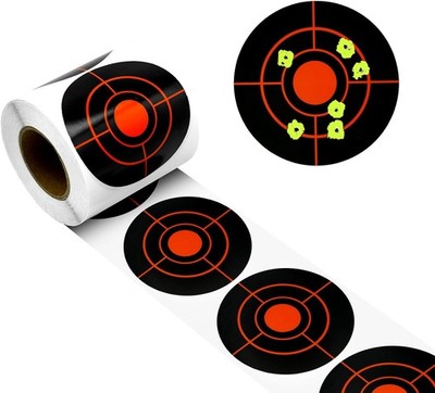 Shooting Targets, 3'' Splatter Targets Stickers 3inch-250pcs x 1 roll, RED 