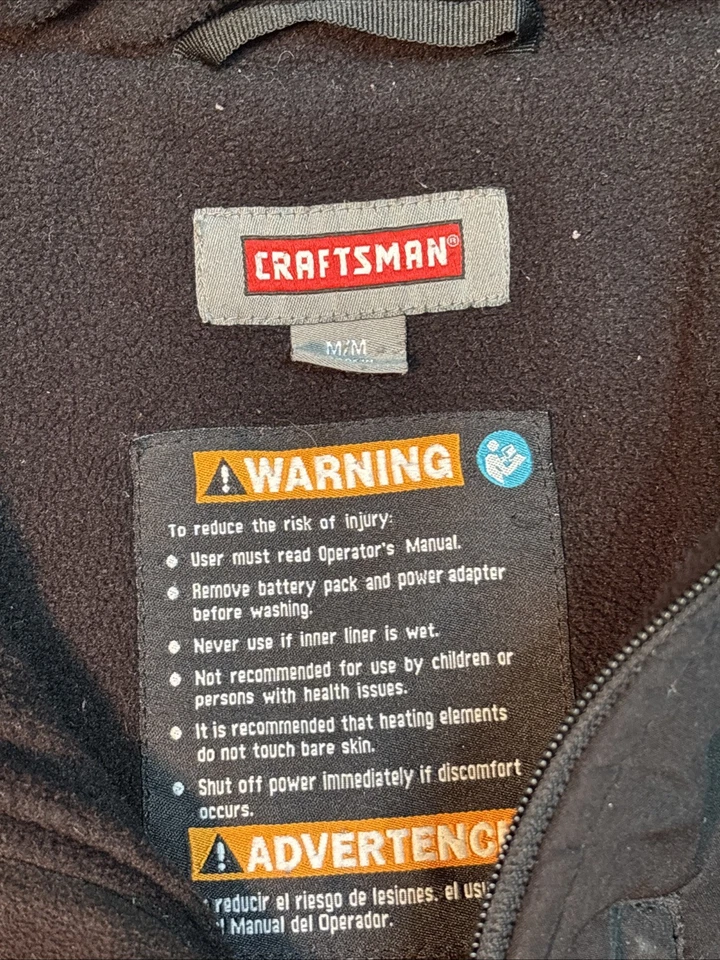 Chaqueta Craftsman Heated Soft Shell Negra Hombre Talla M Batería No Incluida  Foto 2 de 4